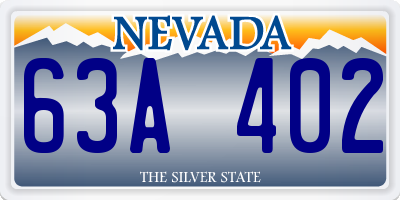 NV license plate 63A402