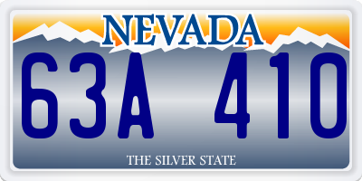 NV license plate 63A410