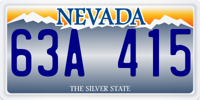 NV license plate 63A415