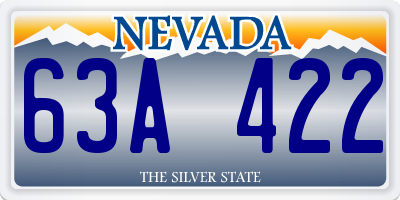 NV license plate 63A422