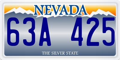 NV license plate 63A425