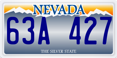 NV license plate 63A427