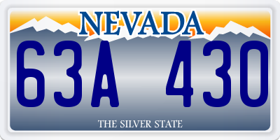 NV license plate 63A430