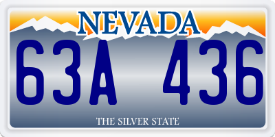 NV license plate 63A436
