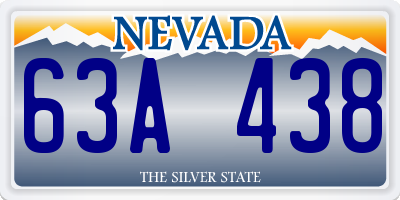 NV license plate 63A438