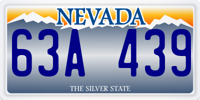 NV license plate 63A439