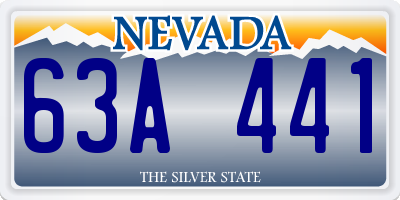 NV license plate 63A441