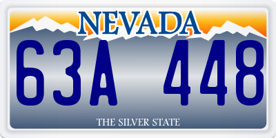 NV license plate 63A448