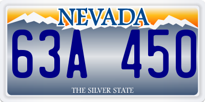 NV license plate 63A450