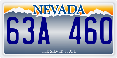 NV license plate 63A460