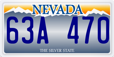 NV license plate 63A470
