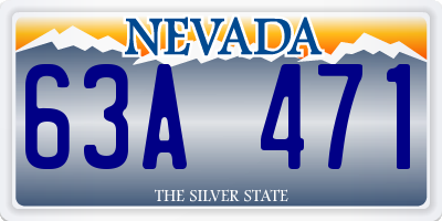 NV license plate 63A471