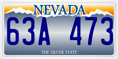 NV license plate 63A473