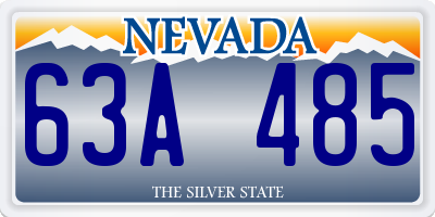 NV license plate 63A485