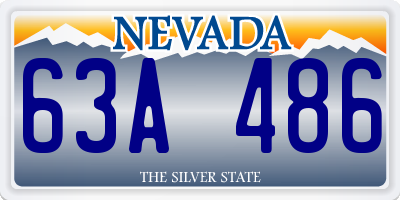 NV license plate 63A486