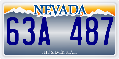 NV license plate 63A487