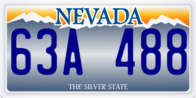 NV license plate 63A488
