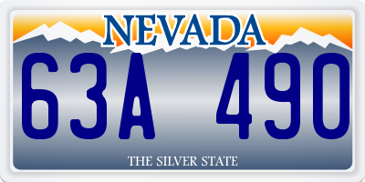 NV license plate 63A490