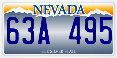 NV license plate 63A495