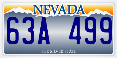 NV license plate 63A499