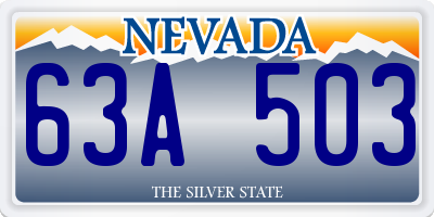 NV license plate 63A503