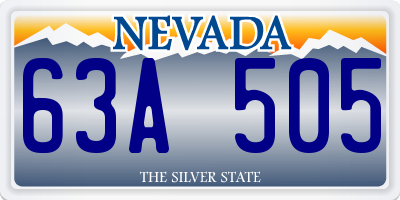 NV license plate 63A505