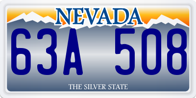 NV license plate 63A508