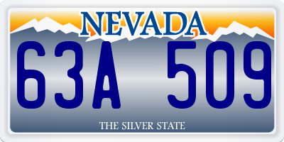 NV license plate 63A509