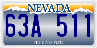 NV license plate 63A511