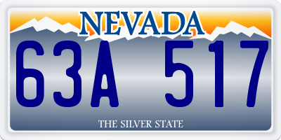 NV license plate 63A517