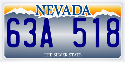 NV license plate 63A518