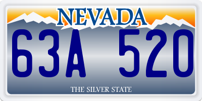 NV license plate 63A520