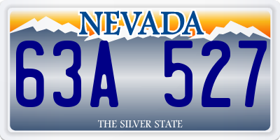 NV license plate 63A527