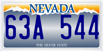 NV license plate 63A544