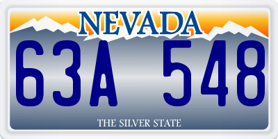 NV license plate 63A548