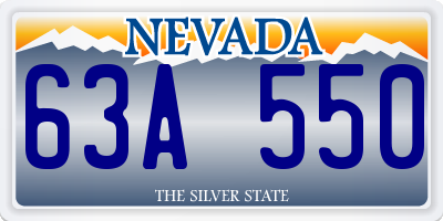 NV license plate 63A550