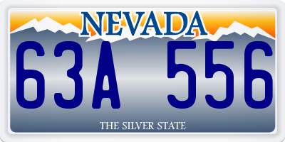 NV license plate 63A556