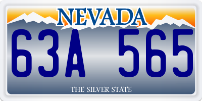 NV license plate 63A565