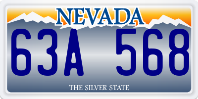 NV license plate 63A568
