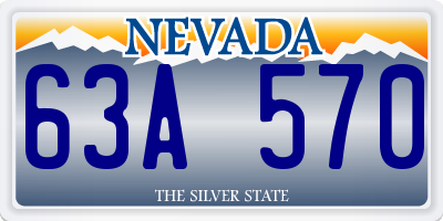 NV license plate 63A570