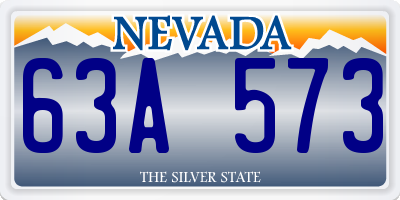 NV license plate 63A573