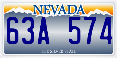 NV license plate 63A574