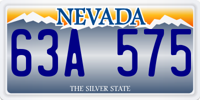 NV license plate 63A575