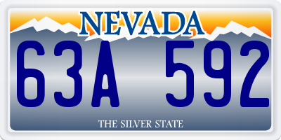 NV license plate 63A592