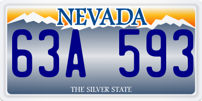 NV license plate 63A593