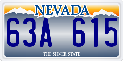 NV license plate 63A615