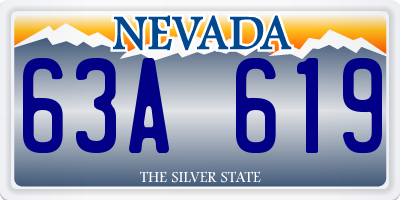 NV license plate 63A619