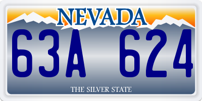 NV license plate 63A624