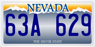 NV license plate 63A629