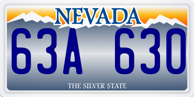 NV license plate 63A630